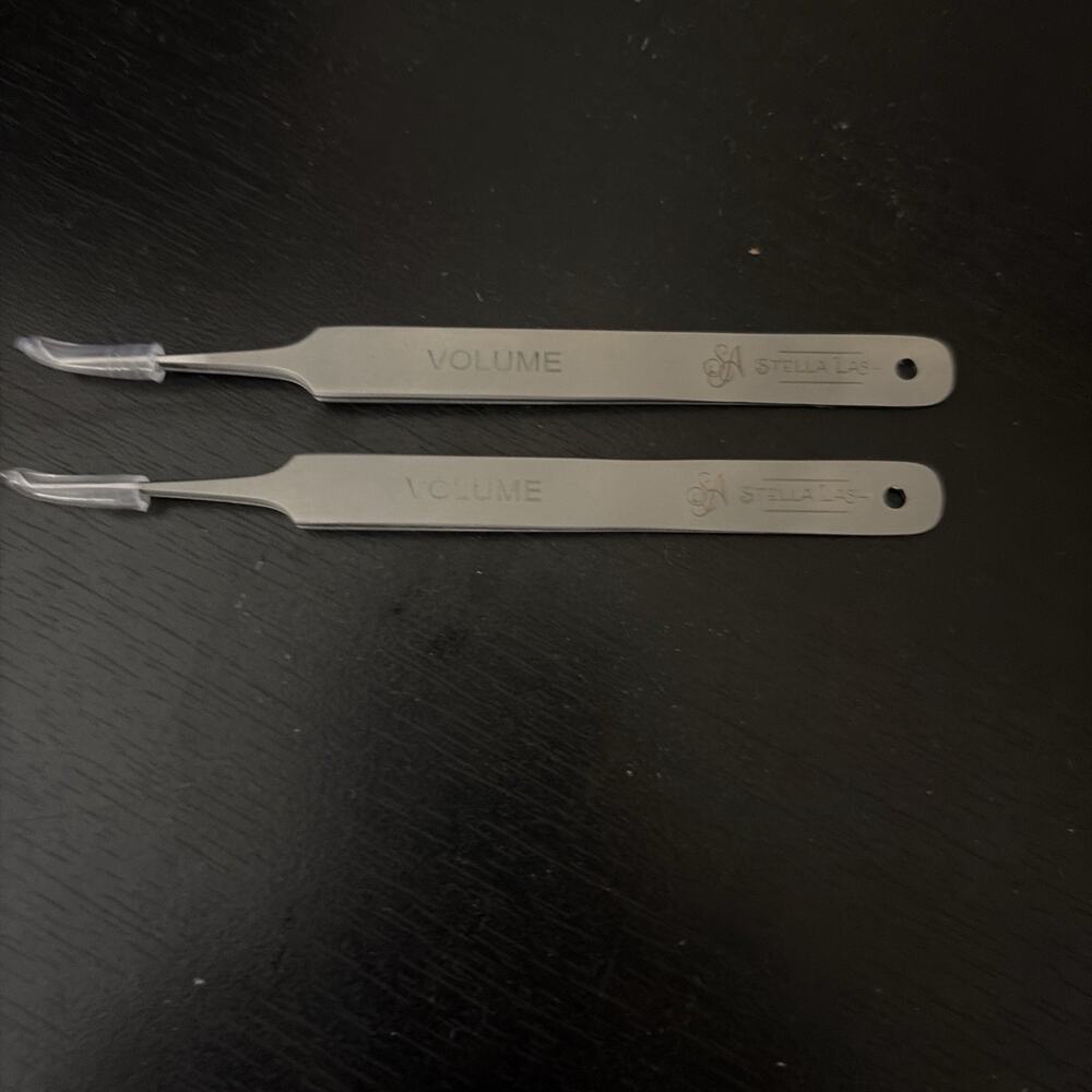 Stella Lash Volume Tweezers Lot Of 2